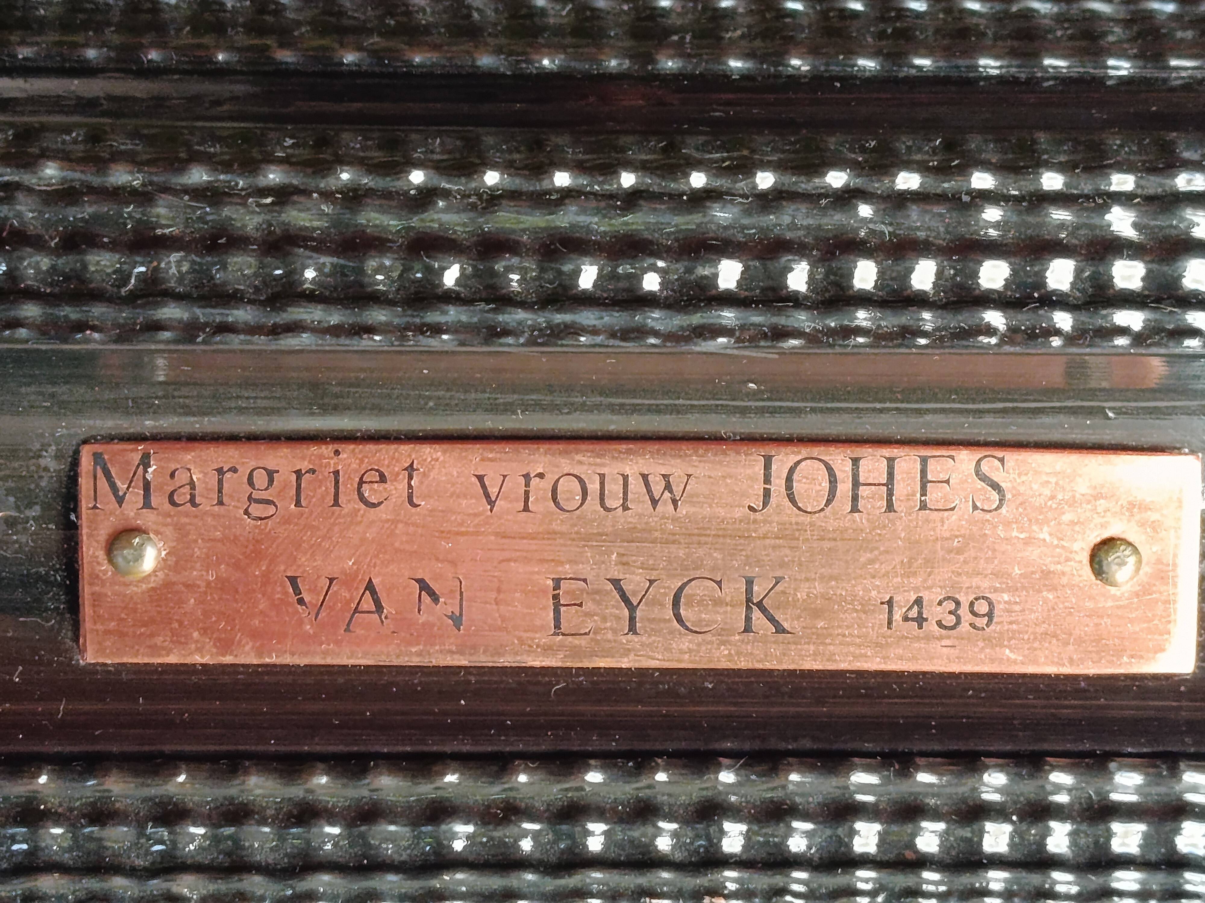 oil on wood, portrait of Marguerite VAN EYCK, copy by Henri BOURINET 1982