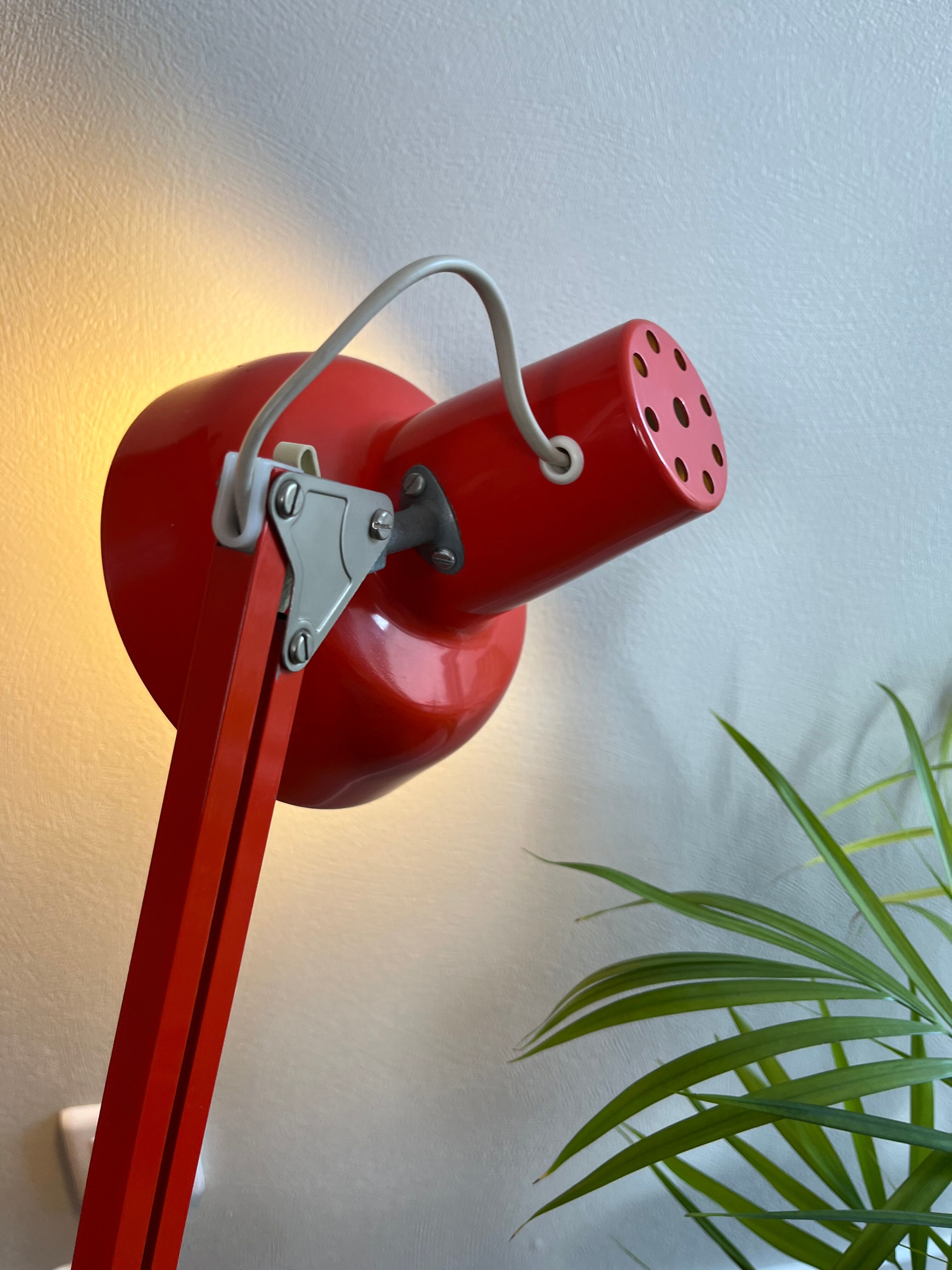 Vintage orange articulated desk lamp