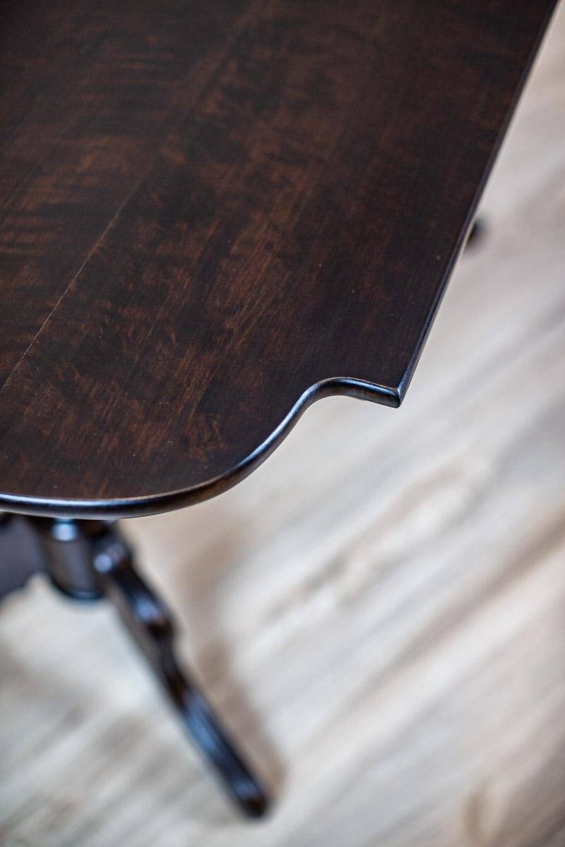 19th Century European Eclectic Walnut Living Room Table in Black, 1890s