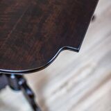 19th Century European Eclectic Walnut Living Room Table in Black, 1890s