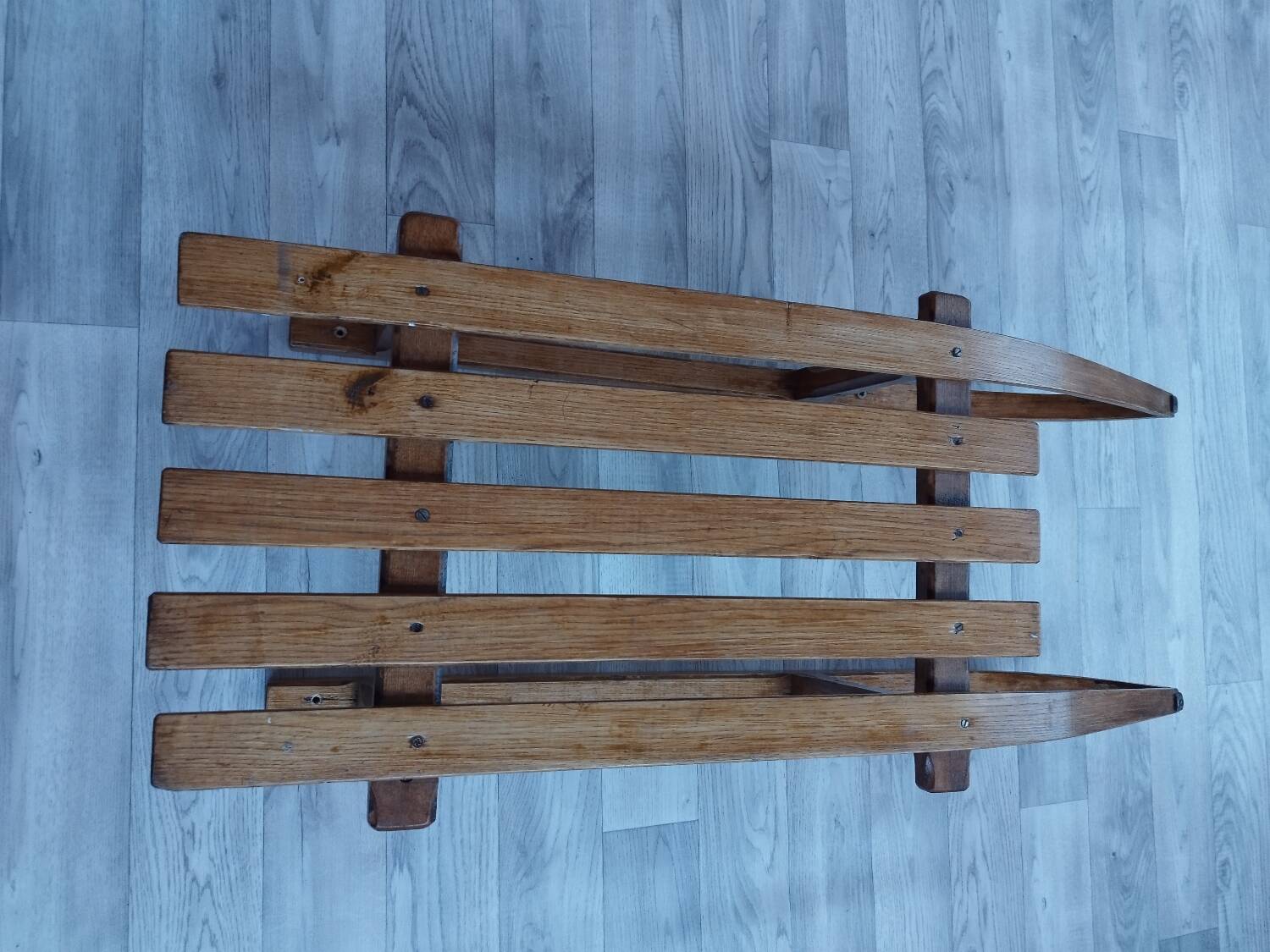 wooden sled