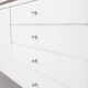 Buffet vintage en bois avec façades blanches, années 60