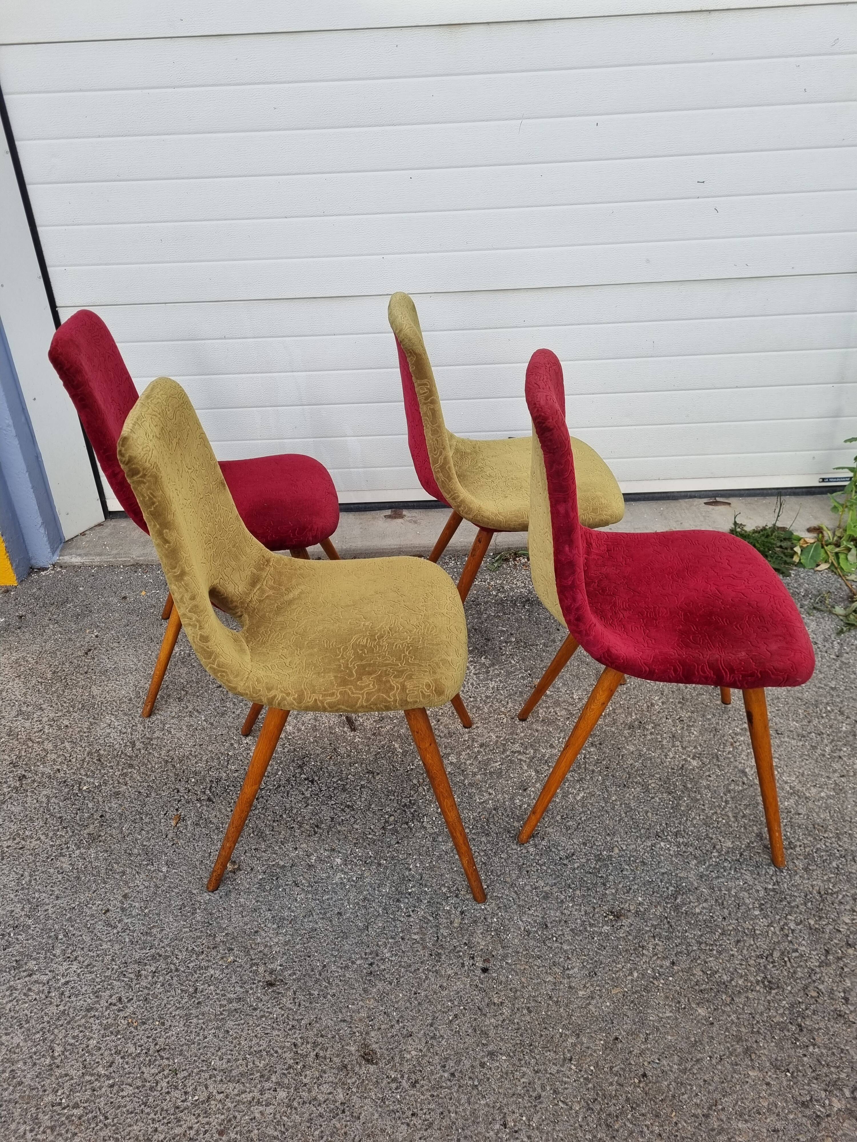 4 Miroslav Navratil chairs from 1970