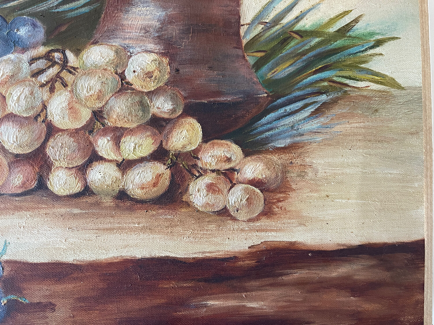 Still Life with Grapes Oil on Canvas
