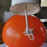 Vintage space age glass pendant light, Peill and Putzler