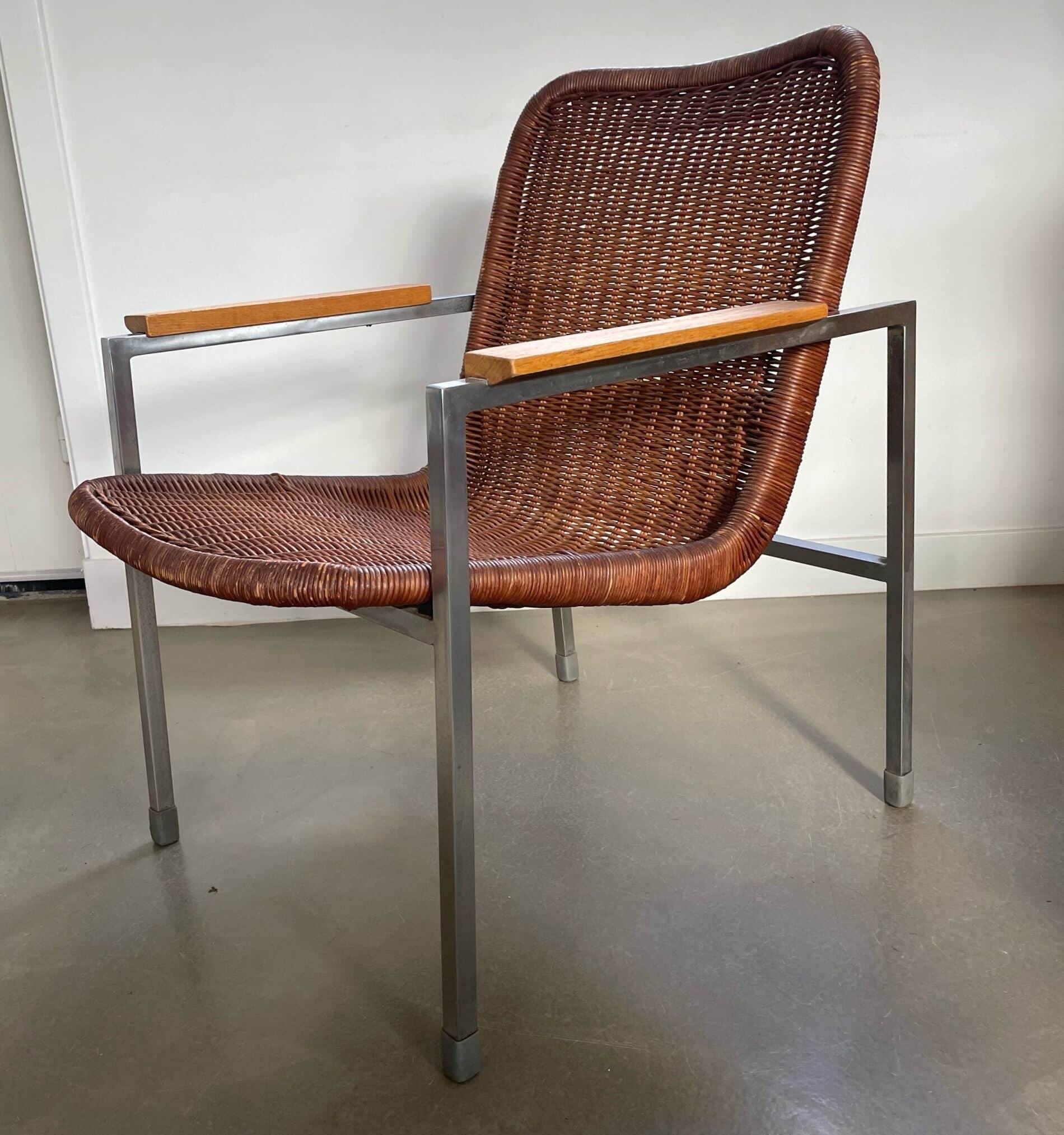 Fauteuil et table basse ou d'appoint, Gebr. Jonkers, années 50/60