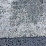 Beige Blue Green Faded oushak Rug