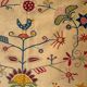 Large beige Indian rug with floral patterns 196x137.
