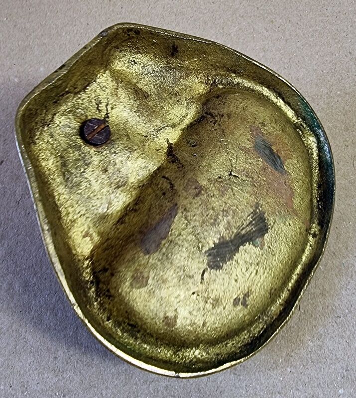 Rabbit brass ashtray