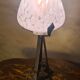 Art Deco night light, wrought iron, 32x12, very good condition.