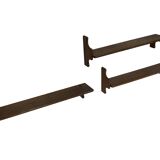 Ensemble vintage de 3 étagères murales en chêne, style minimaliste