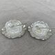 Crystal and silver metal saleron vintage 1950