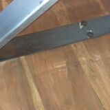 Table with raw solid top