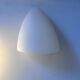 Pair of vintage white opaline wall lights, France 1970s