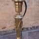19th Century Bronze Candlestick Lamp Base In Louis XVI Style