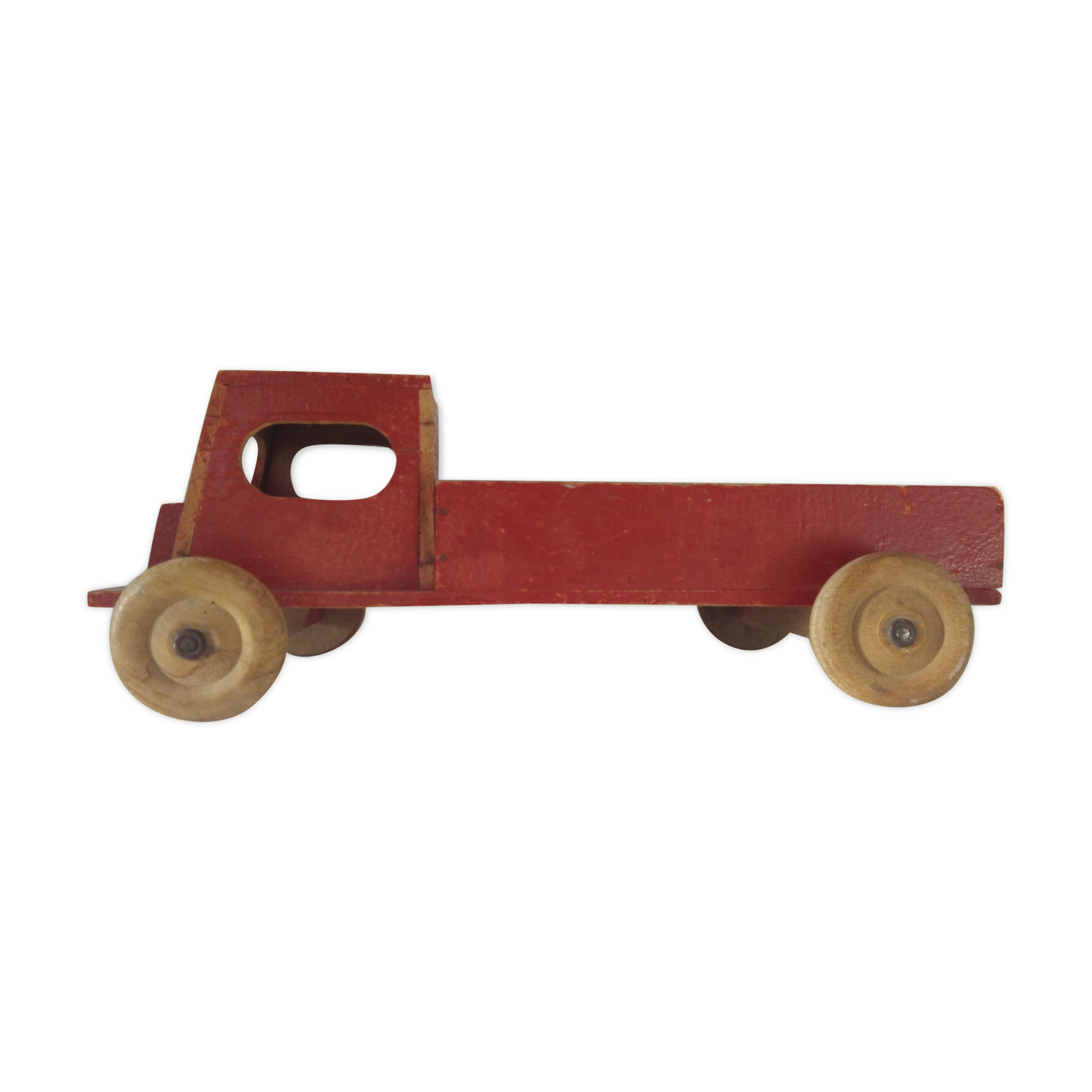 Old wooden toy van car