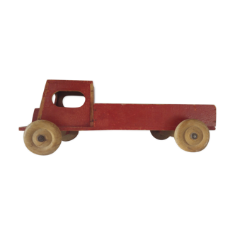 Old wooden toy van car