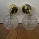 Paire d’appliques avec globes vintage