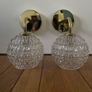Pair of wall lights with vintage globes