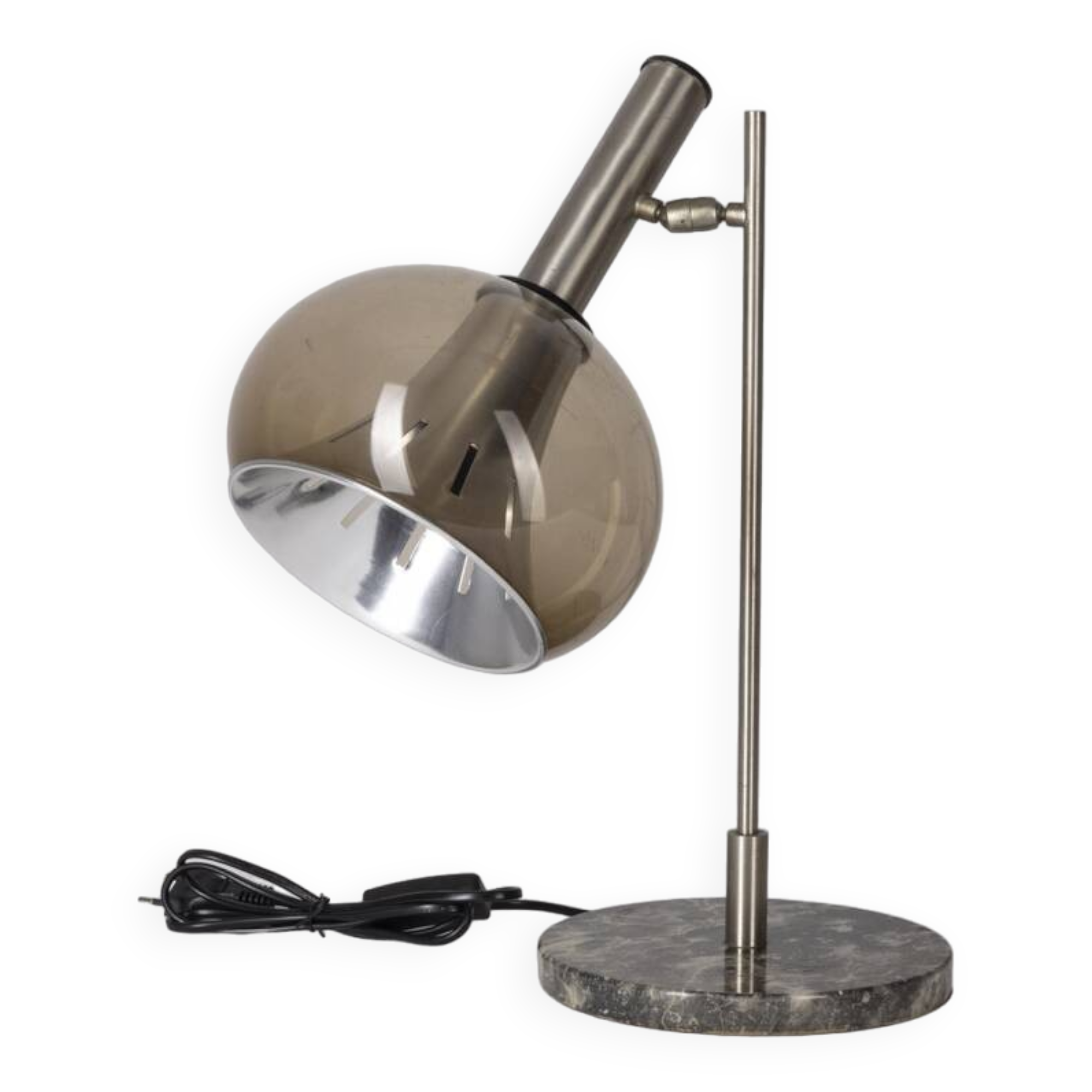 Vintage 50's table lamp in marble and perspex design lamter milano
