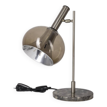 Vintage 50's table lamp in marble and perspex design lamter milano
