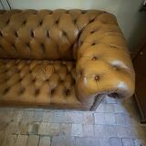 3-4 seater Chesterfield leather sofa
