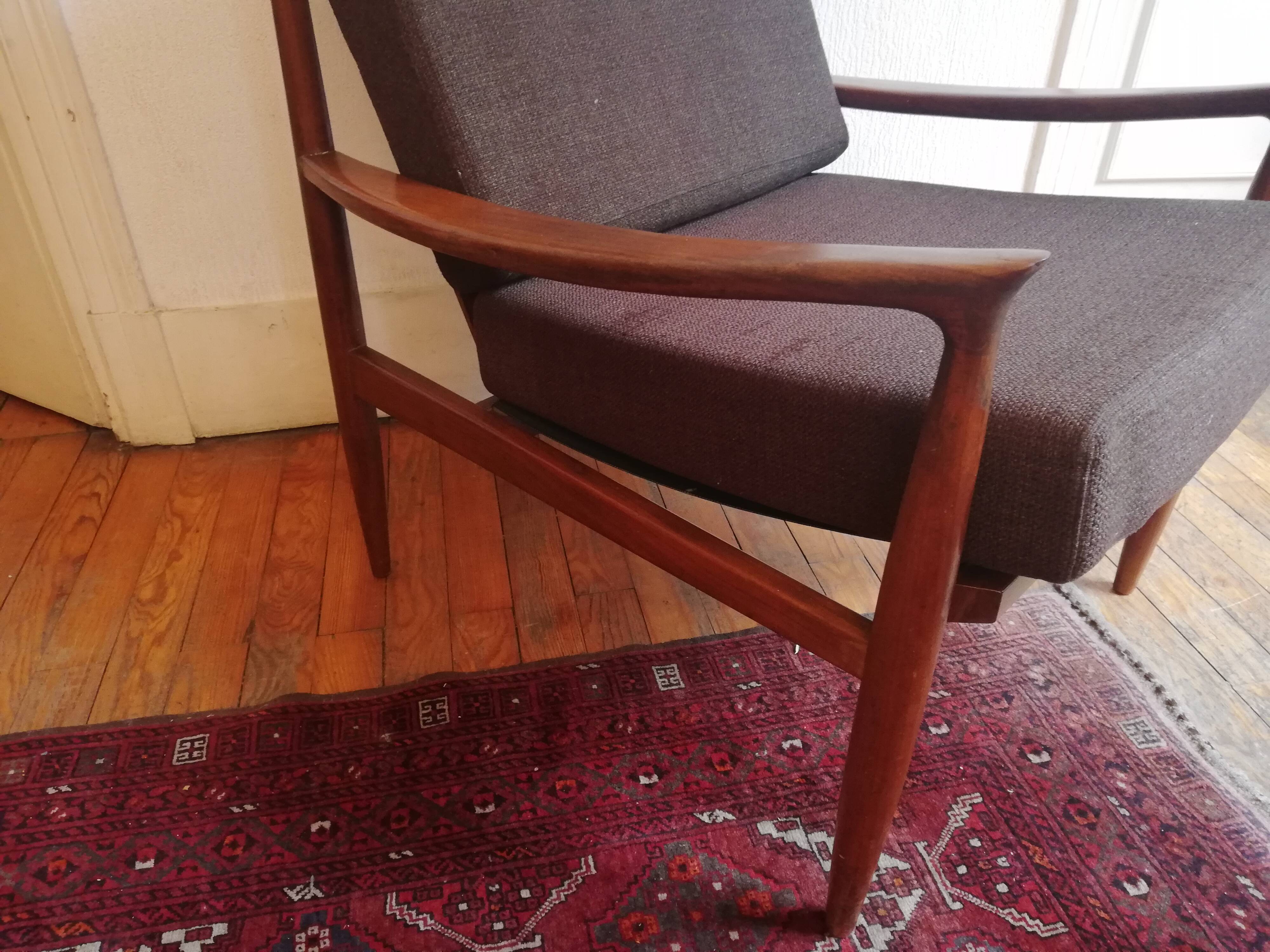 Scandinavian armchair in teak 1960