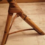 Plant holder bamboo rattan snake vintage