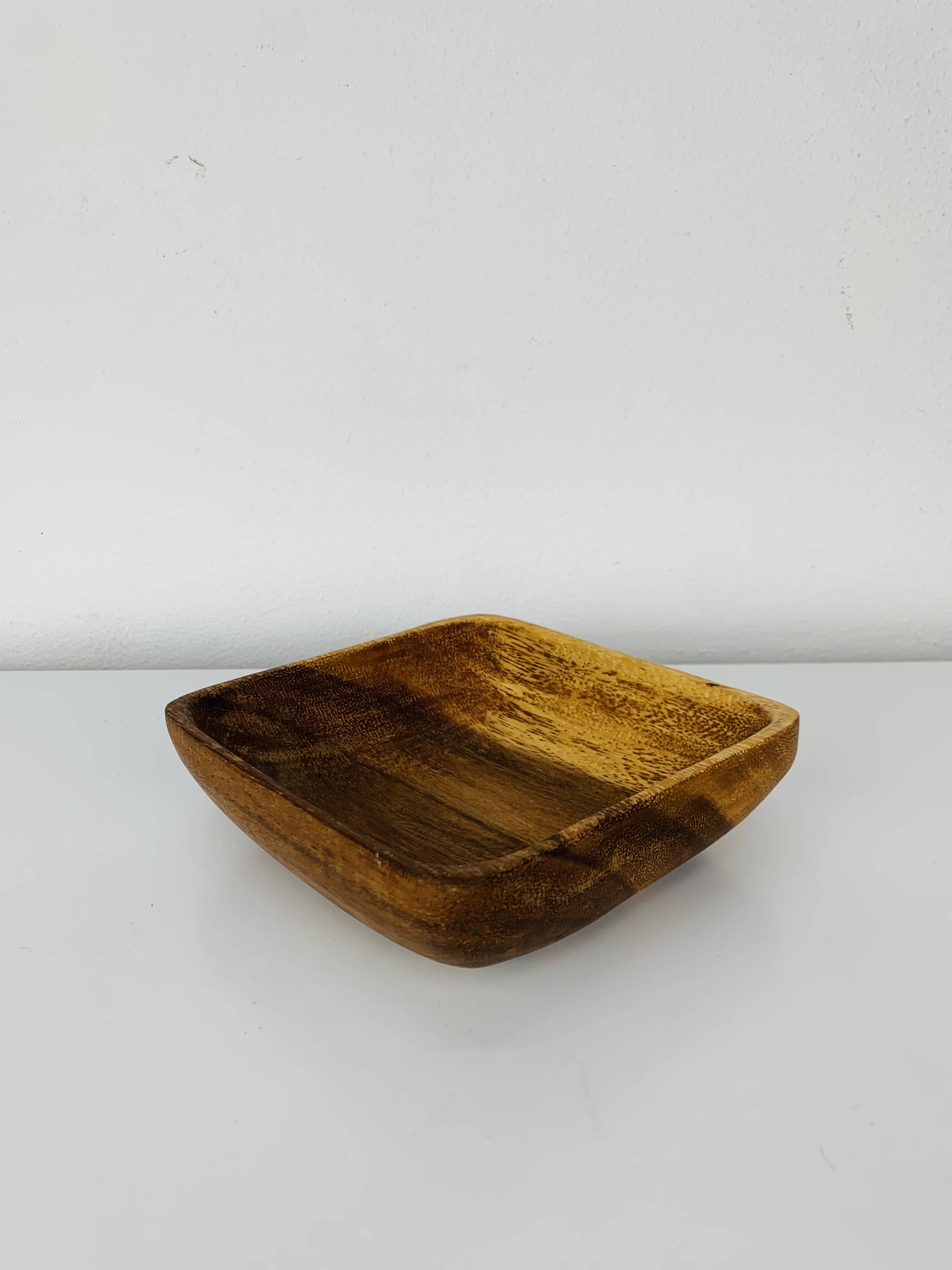 Scandinavian square teak pocket emptier, 1960s