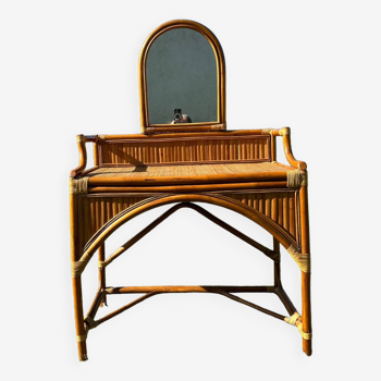 Bamboo and rattan dressing table