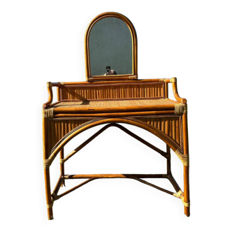 Bamboo and rattan dressing table