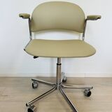 Vintage Office Armchair in Pistachio Color by Kovona