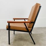 Armchair 50s metal and wood