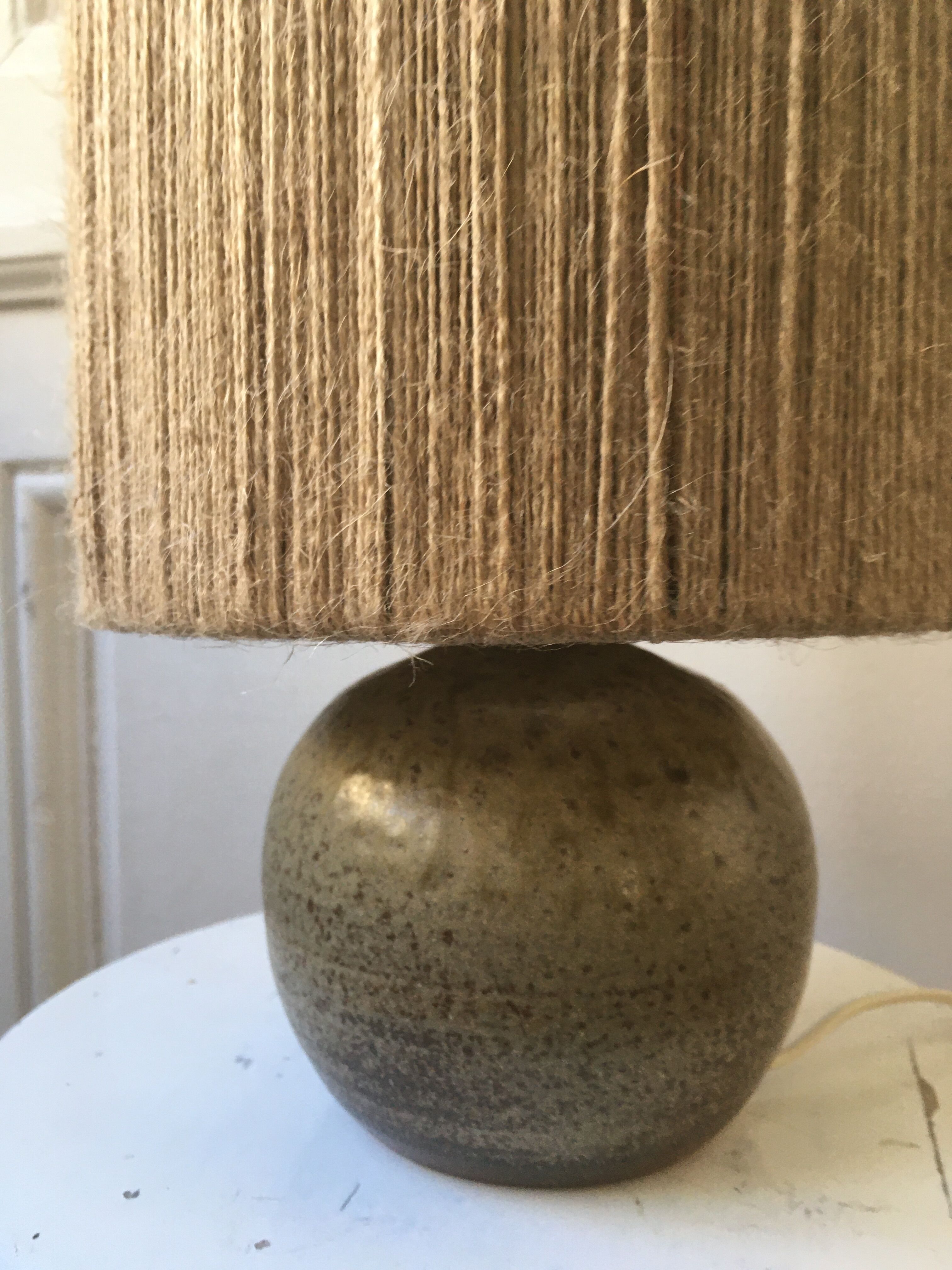 Vintage lampshade day handmade hemp