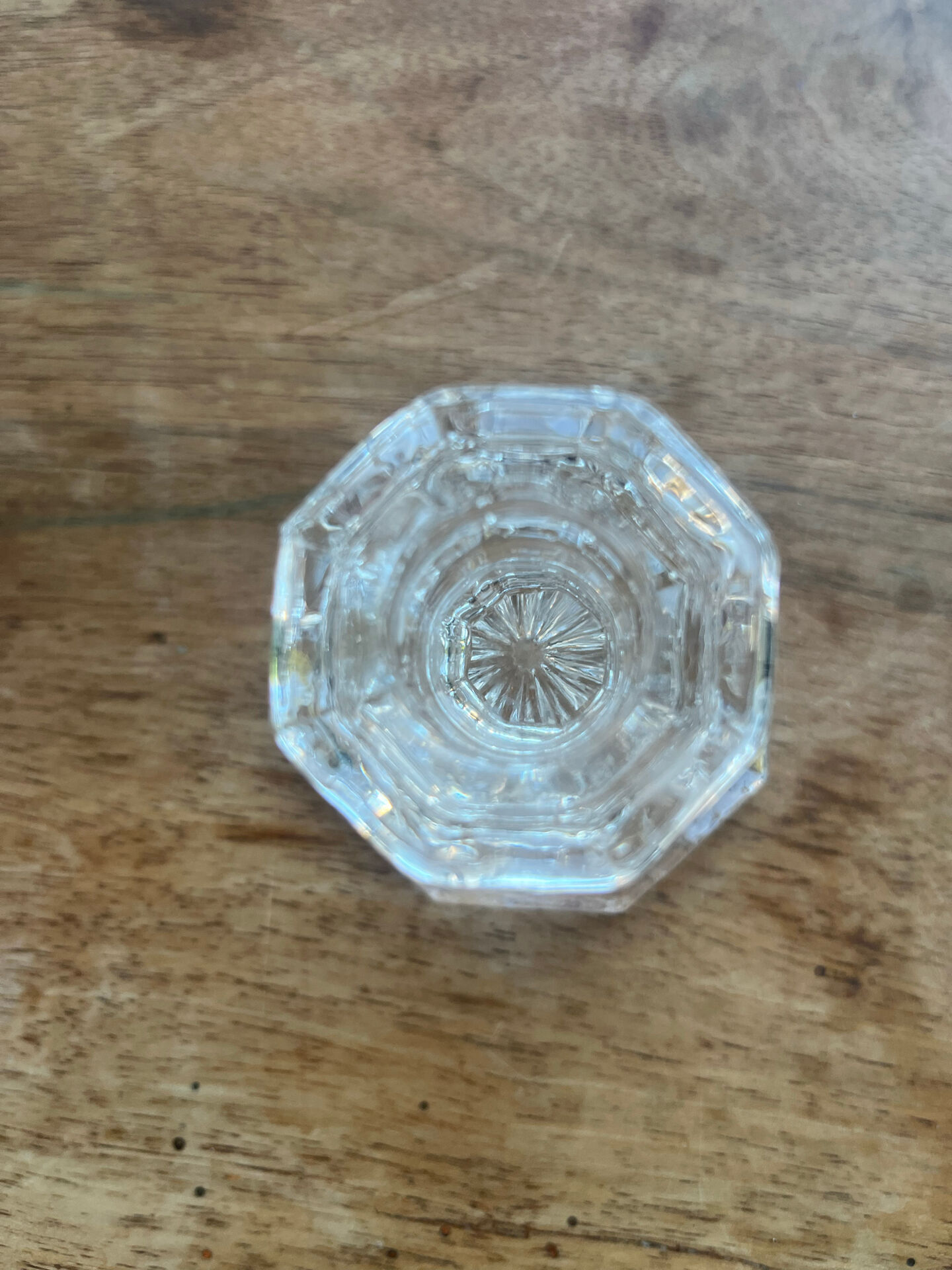 Antique glass candlestick