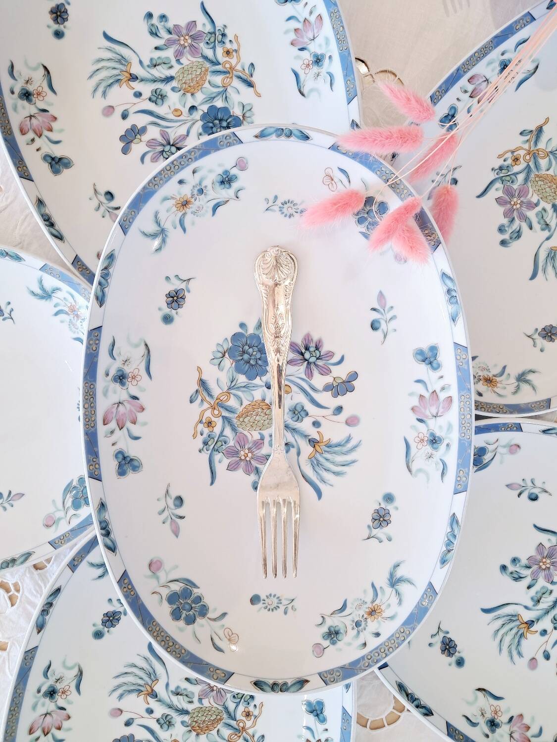 Antique oval Limoges plates