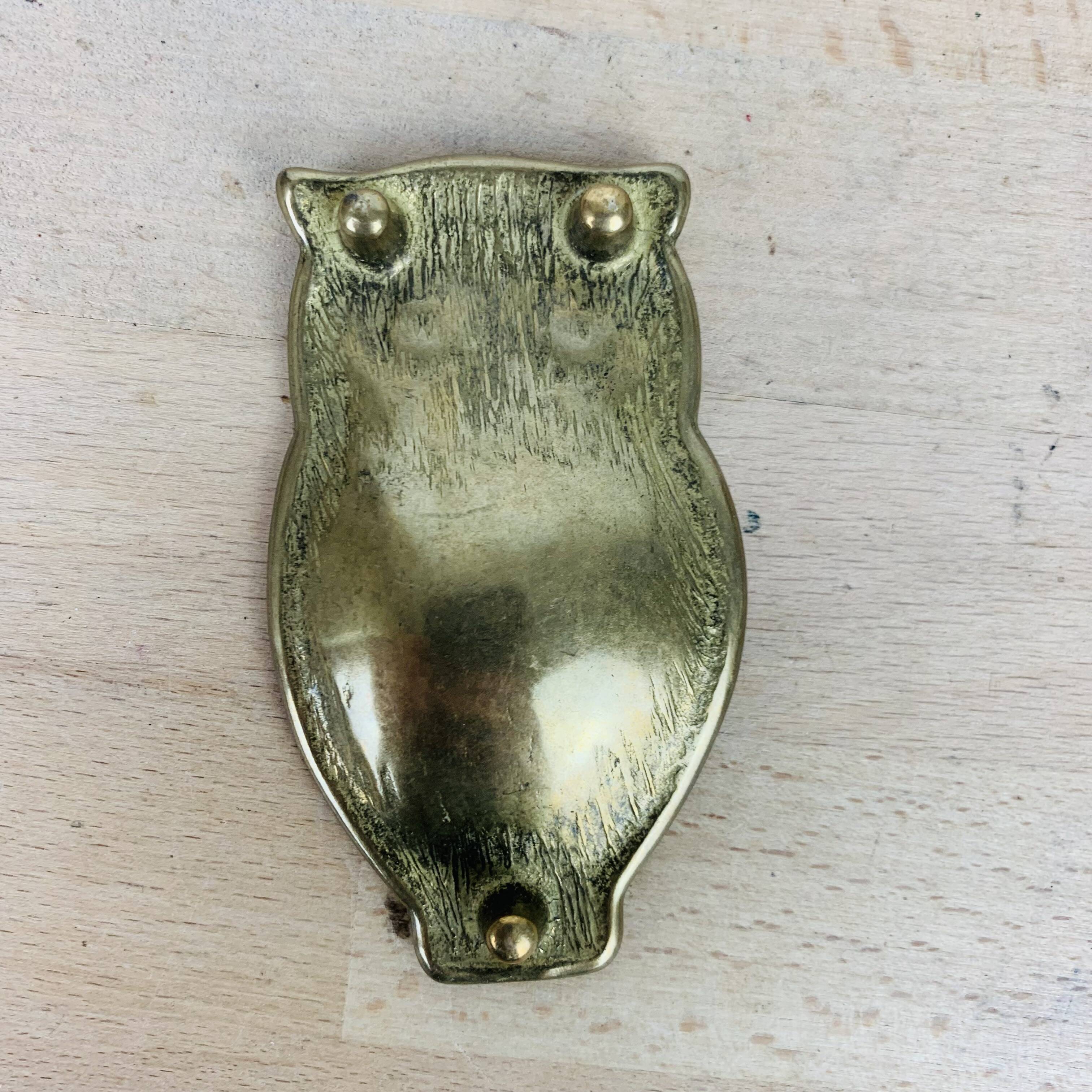 Owl/owl brass ring holder