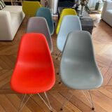 Set of 6 Vitra DSR chairs