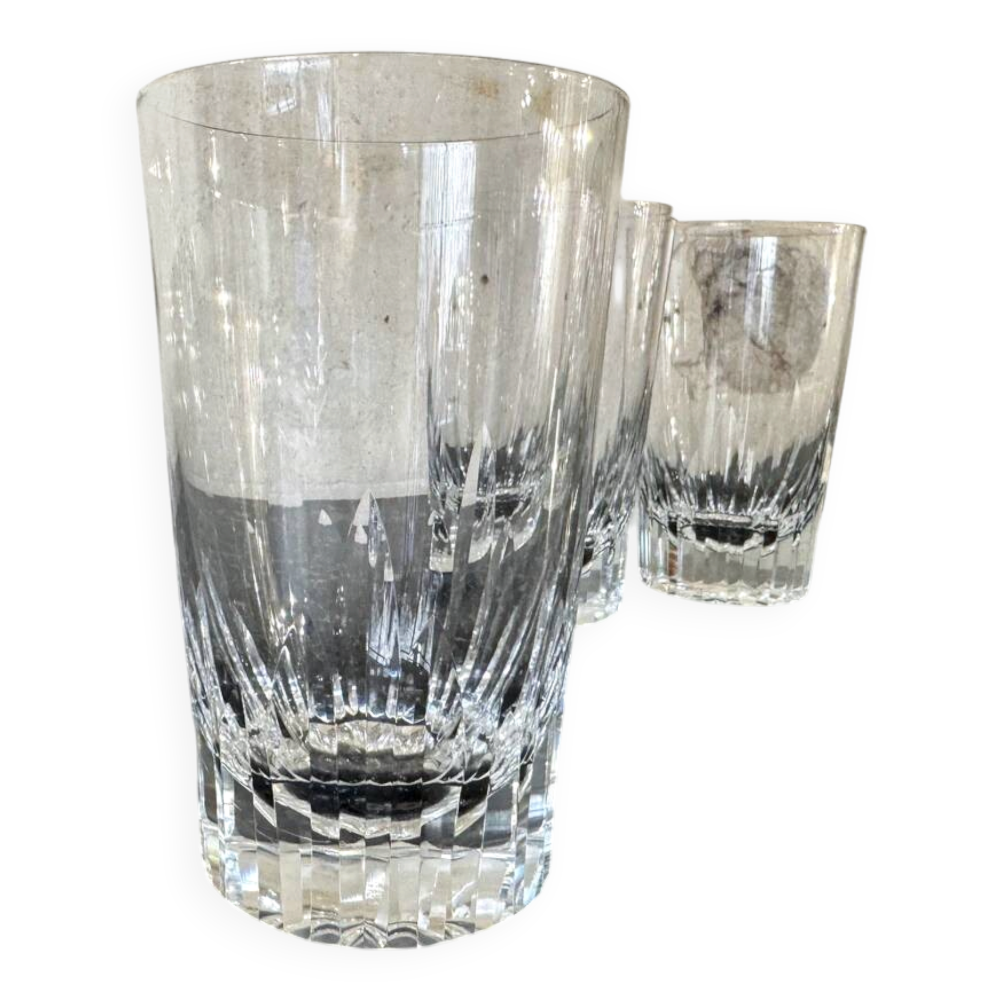 Set of 4 Baccarat Casino model orangeade glasses.