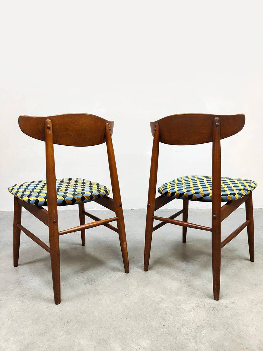 Vintage Danish Birchcraft collection dining chairs Baumritter