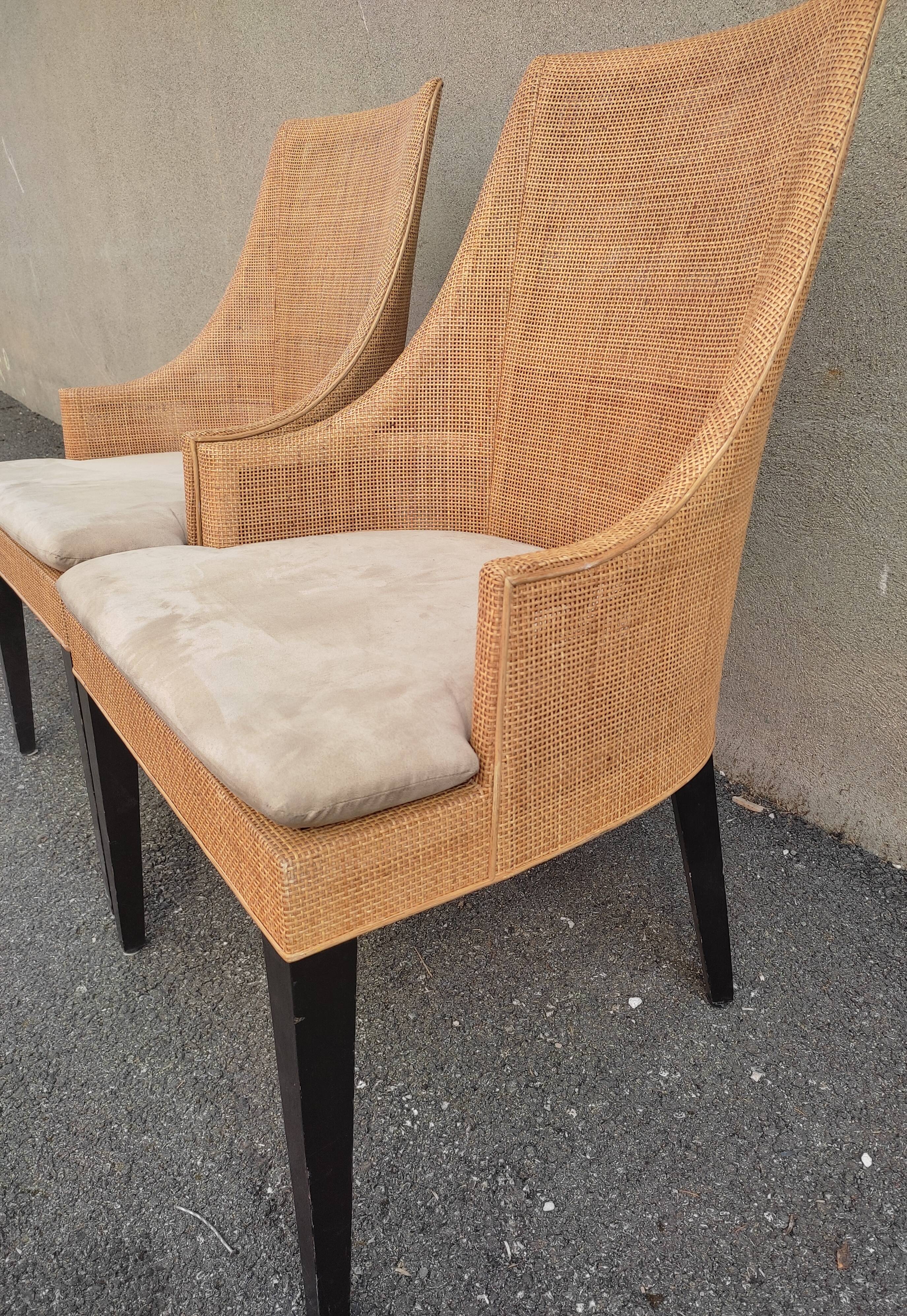 Canine rattan armchair