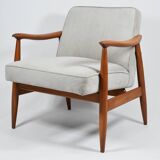 Famous Vintage armchair "Kedzior", fully restored, Grey CORD
