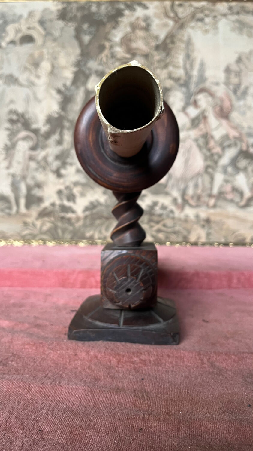 Applique bois tourné années 50