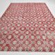 7x11 Brick Red & Beige Persian Vintage Rug, Floral Bohemian Decor,207x333Cm