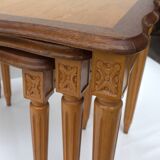 Old mid century set of 3 nesting tables