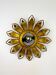 Spanish sunburst ceiling light fixture or sconce in gilt iron, circa 1960