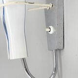 Paire d'appliques murales en chrome et verre des années 1960 par Zukov, 2 paires disponibles