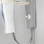 Pair of 1960s Chrome & Glass Wall Lamps by Zukov, 2 Pairs Available