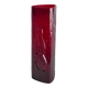 Swedish Red Devil Triangular Glass Vase by Christer Sjögren for Lindshammar