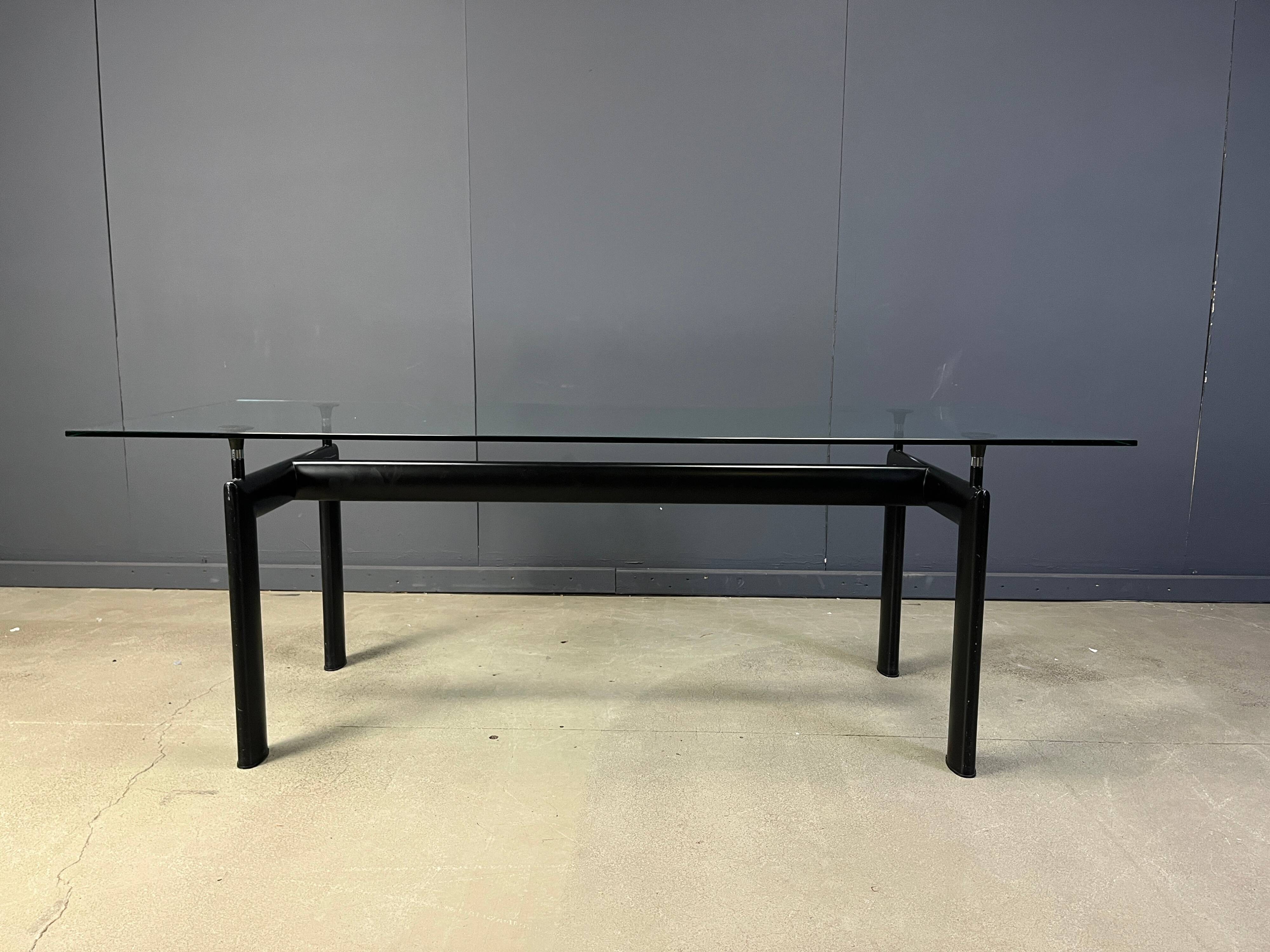 LC6 dining table by Le Corbusier for Cassina, 1990s.